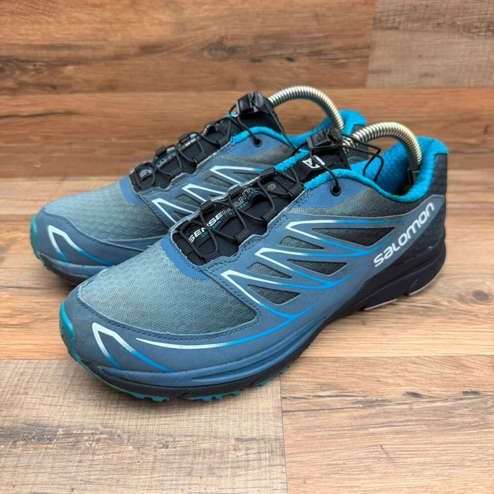 Salomon Mens Size 8.5 Sense Mantra 3 Gray Hiking Trail Sneakers